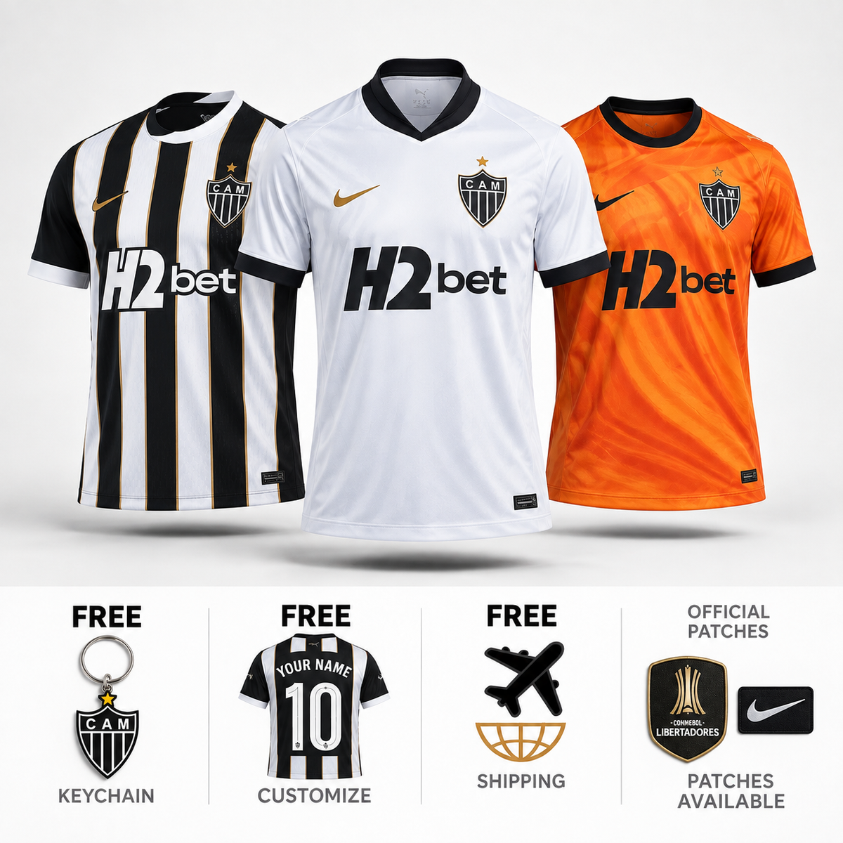 Combo Home, Away e Treino 26/27 Fan Shirt