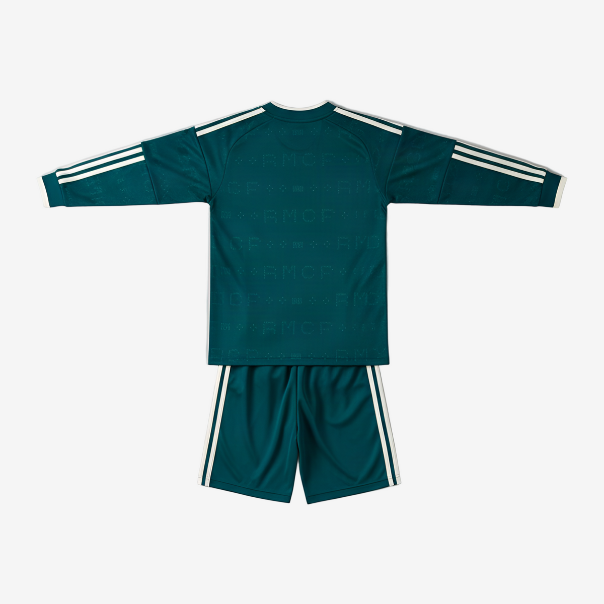 Real Madrid Away 26/27 Kids Long Sleeve Shirt Kit - Back View - Jersey Zone