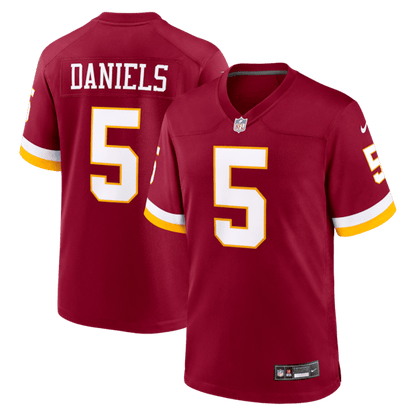 Jayden Daniels Game Jersey Burgundy