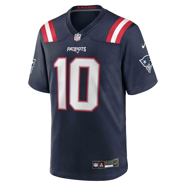 Drake Maye New England Patriots Game Jersey Navy