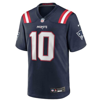 Drake Maye New England Patriots Game Jersey Navy