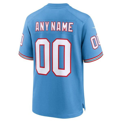 Throwback Custom Game Jersey Light Blue